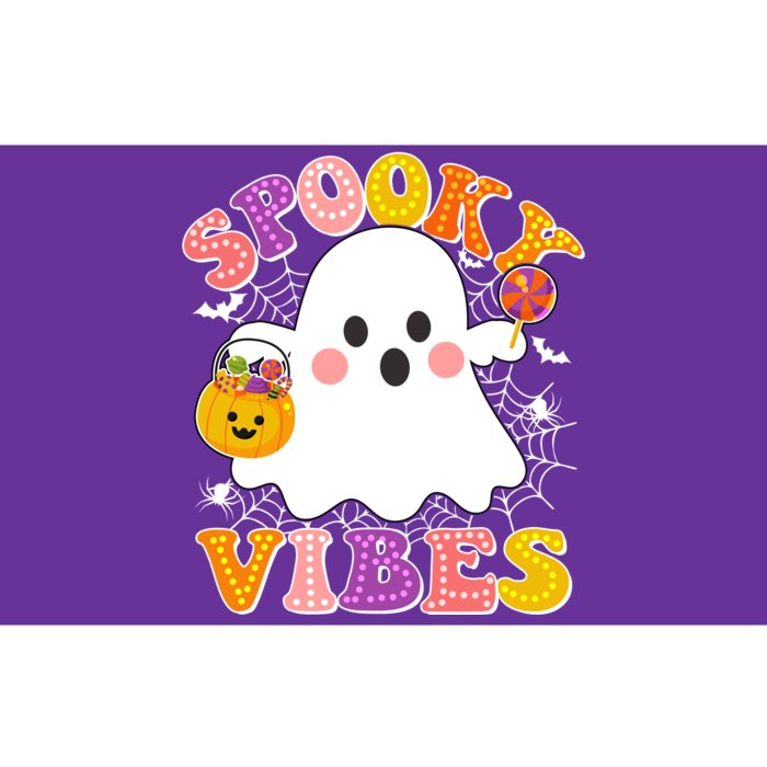 Funny Halloween Spooky Vibes Trick Or Treating Ghost Bumper Sticker