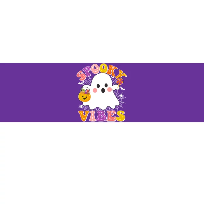 Funny Halloween Spooky Vibes Trick Or Treating Ghost Bumper Sticker