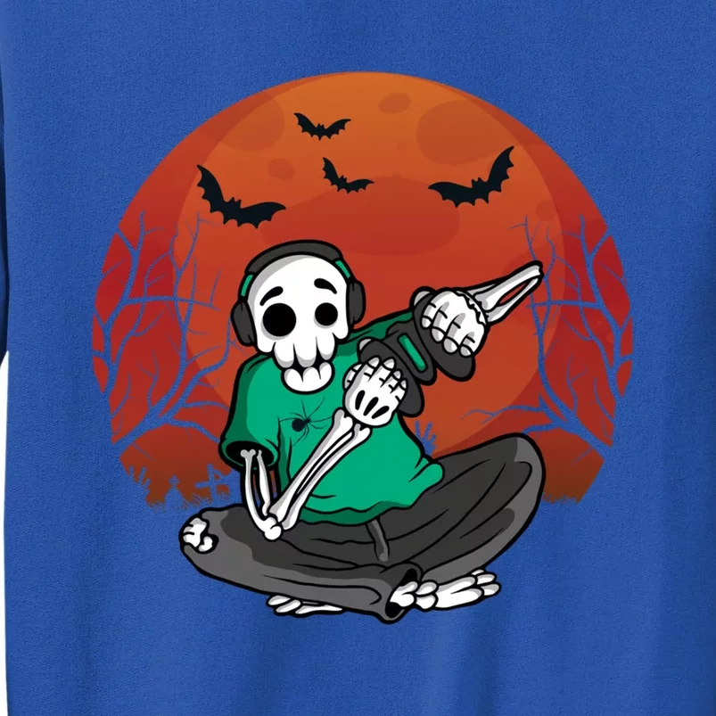 Funny Halloween Skeleton Video Gamer Controllers Gift Tall Sweatshirt