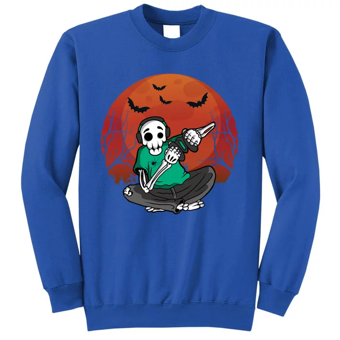 Funny Halloween Skeleton Video Gamer Controllers Gift Tall Sweatshirt