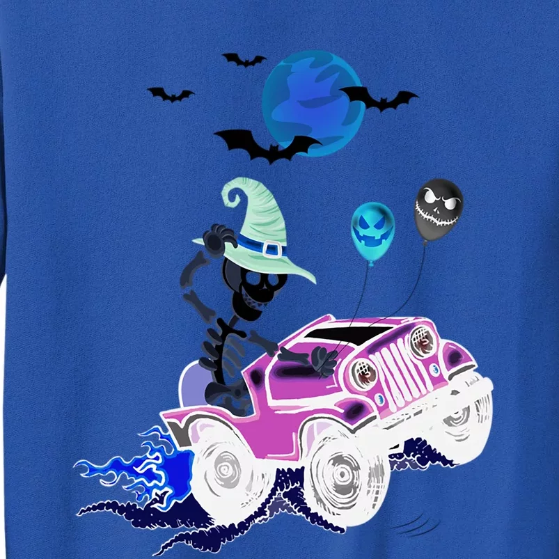 Funny Halloween Skeleton MonsterTruck Gift Sweatshirt