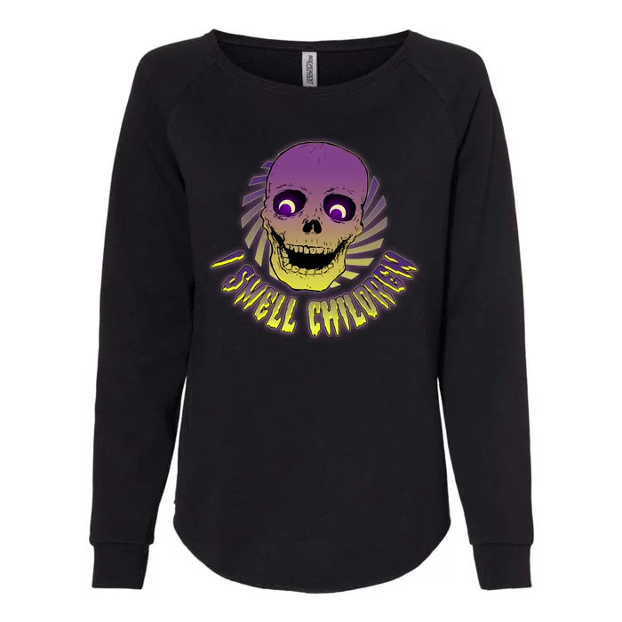 Funny Halloween Skull I Smell Children Womens California Wash Sweatshirt