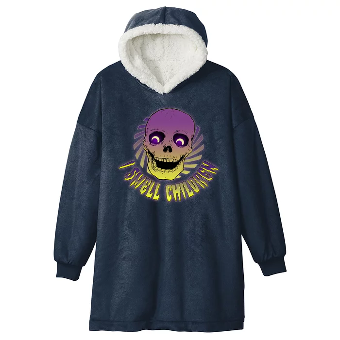 Funny Halloween Skull I Smell Children Hooded Wearable Blanket