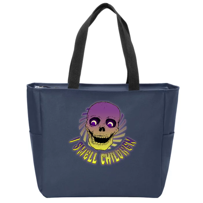 Funny Halloween Skull I Smell Children Zip Tote Bag