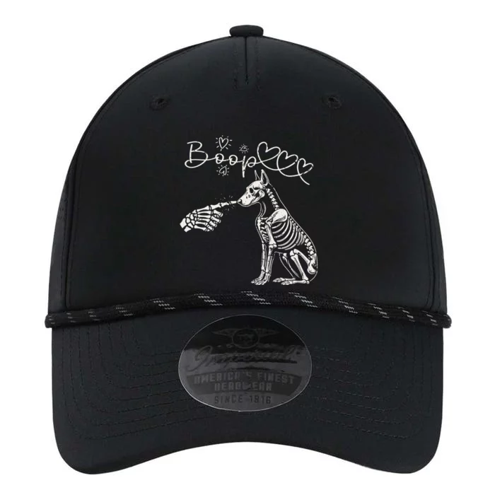 Funny Halloween Skeleton Hand Boop Doberman Pinscher Dog Performance The Dyno Cap