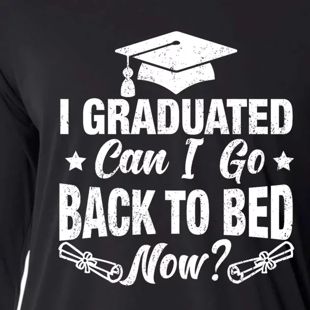 Funny High School College Graduation Graduated For Him Her Cooling Performance Long Sleeve Crew