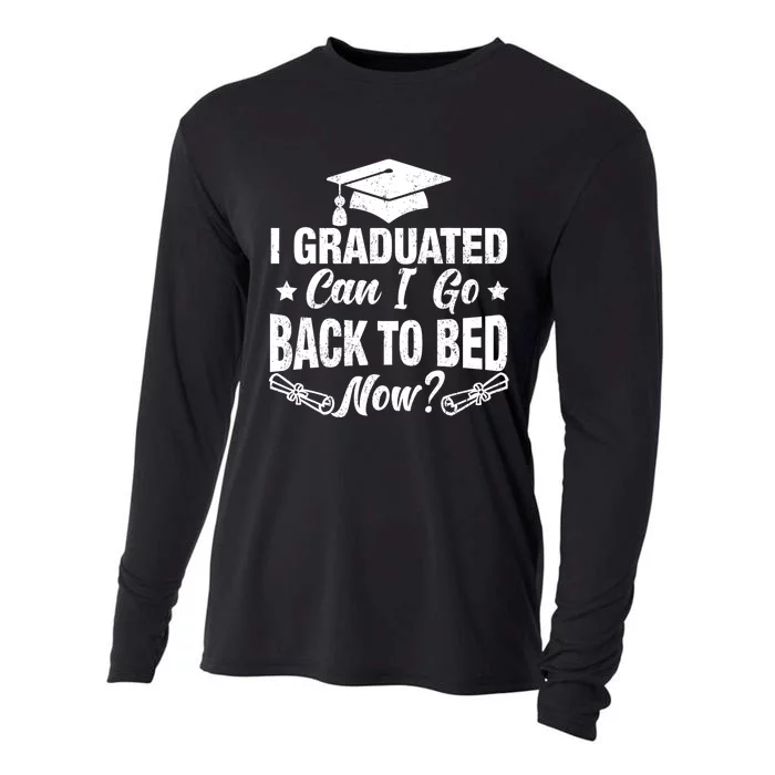 Funny High School College Graduation Graduated For Him Her Cooling Performance Long Sleeve Crew