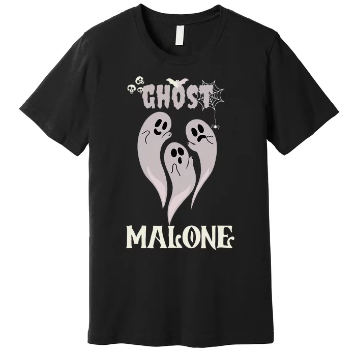 Funny Halloween Spooky Season Fall Season Cute Ghost Malone Premium T-Shirt