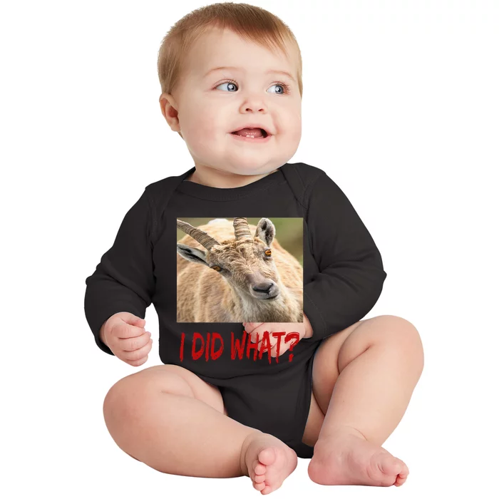 Funny Horned ScapeGoat Baby Long Sleeve Bodysuit