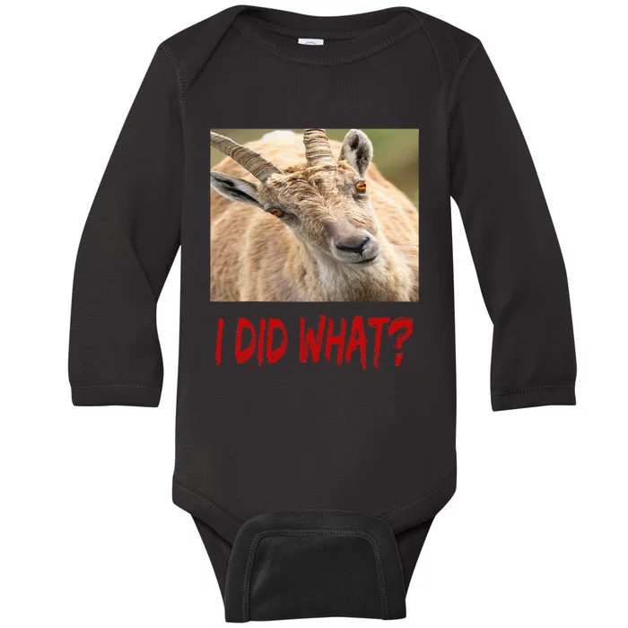 Funny Horned ScapeGoat Baby Long Sleeve Bodysuit