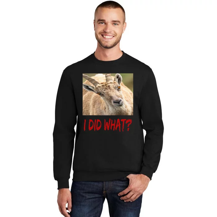 Funny Horned ScapeGoat Tall Sweatshirt