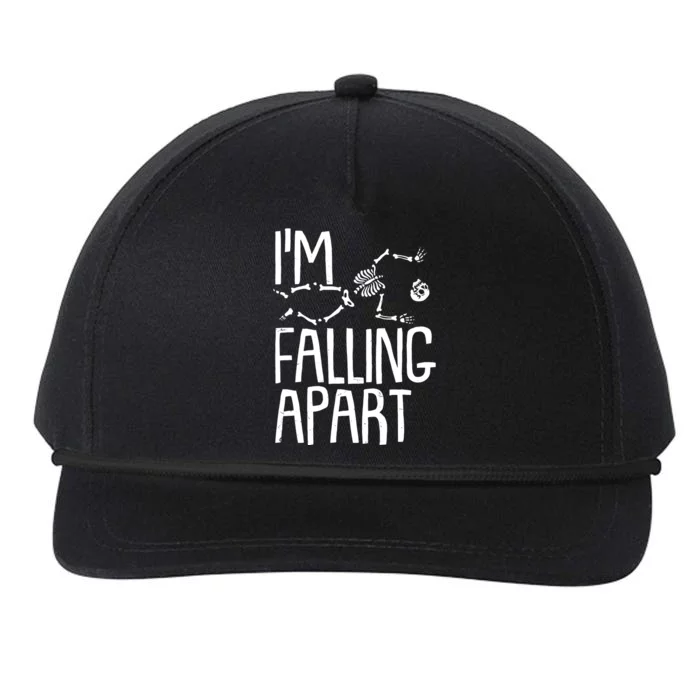 Funny Halloween Skeleton I'm Falling Apart Snapback Five-Panel Rope Hat