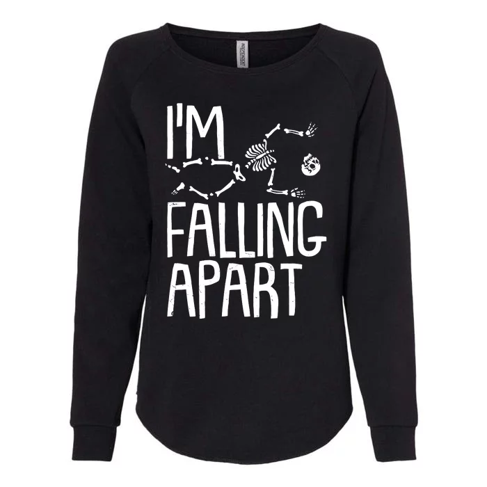 Funny Halloween Skeleton I'm Falling Apart Womens California Wash Sweatshirt