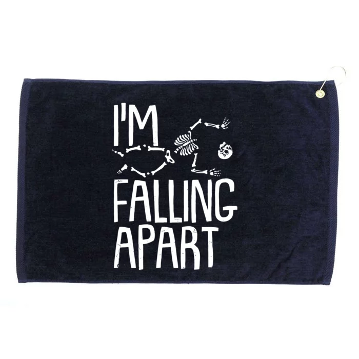 Funny Halloween Skeleton I'm Falling Apart Grommeted Golf Towel