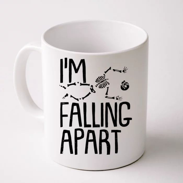 Funny Halloween Skeleton I'm Falling Apart Front & Back Coffee Mug