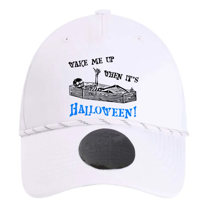 Funny Halloween Skeleton Wake Me Up When Its Halloween Cool Gift Performance The Dyno Cap