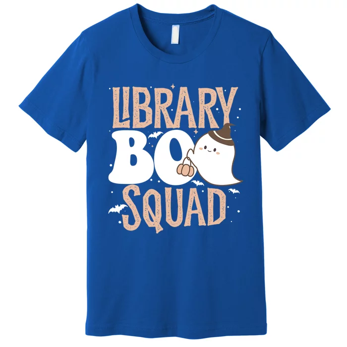 Funny Halloween School Library Boo Squad Costume Teacher Meaningful Gift Premium T-Shirt