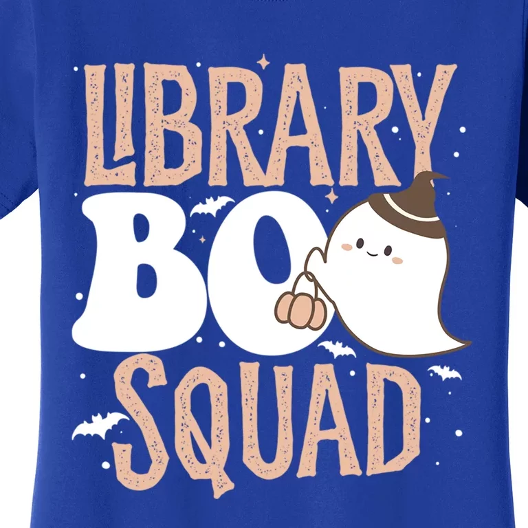 Funny Halloween School Library Boo Squad Costume Teacher Meaningful Gift Women's T-Shirt