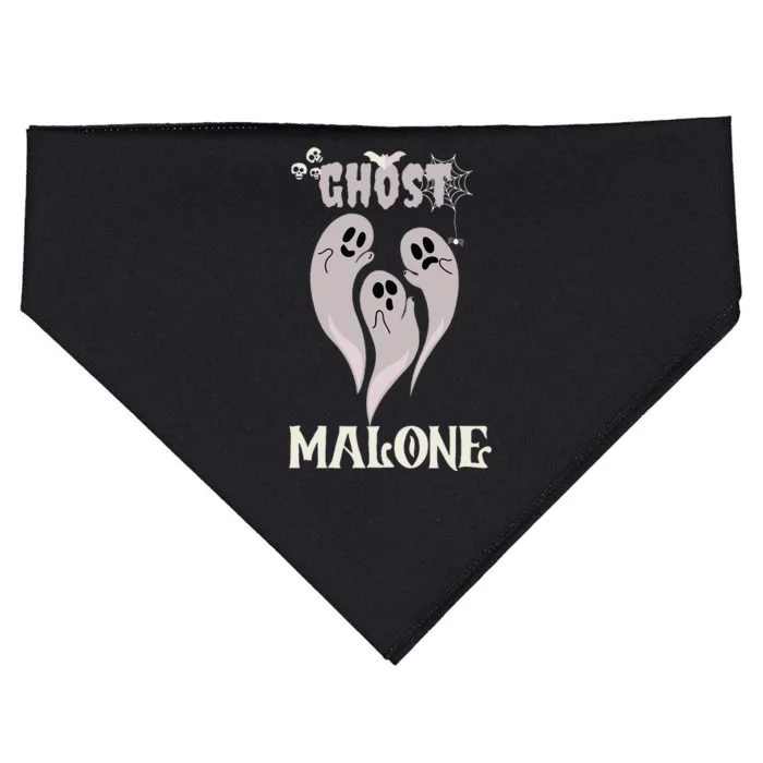 Funny Halloween Spooky Season Fall Season Cute Ghost Malone USA-Made Doggie Bandana