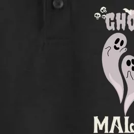 Funny Halloween Spooky Season Fall Season Cute Ghost Malone Dry Zone Grid Performance Polo