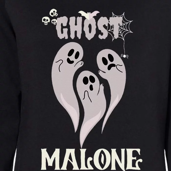 Funny Halloween Spooky Season Fall Season Cute Ghost Malone Womens California Wash Sweatshirt