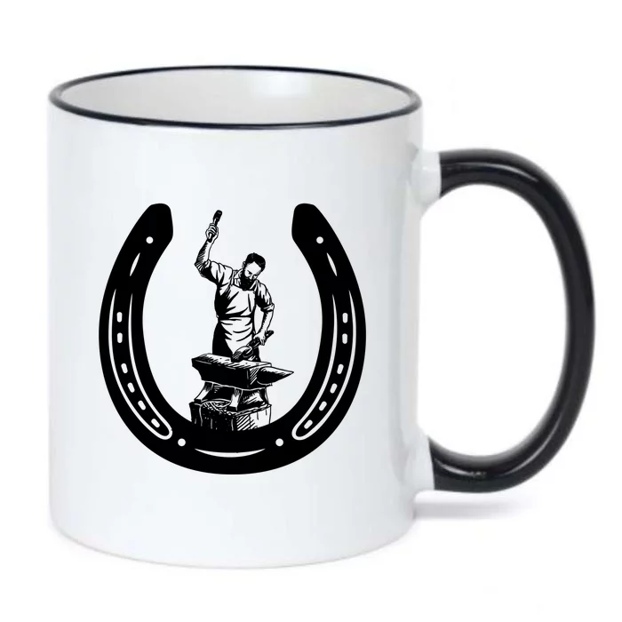 Farrier Horse Shoe Blacksmith Horse Lover Cow Cow Gift Black Color Changing Mug