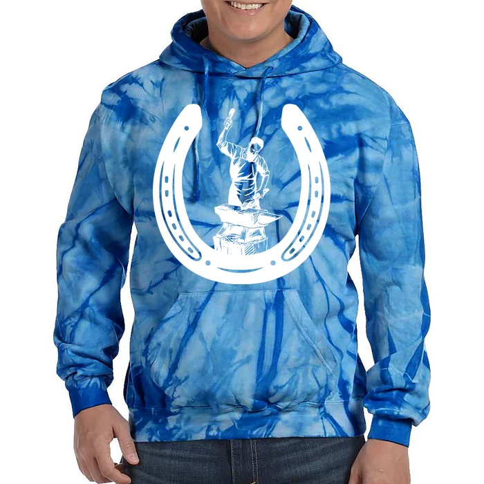 Farrier Horse Shoe Blacksmith Horse Lover Cow Cow Gift Tie Dye Hoodie