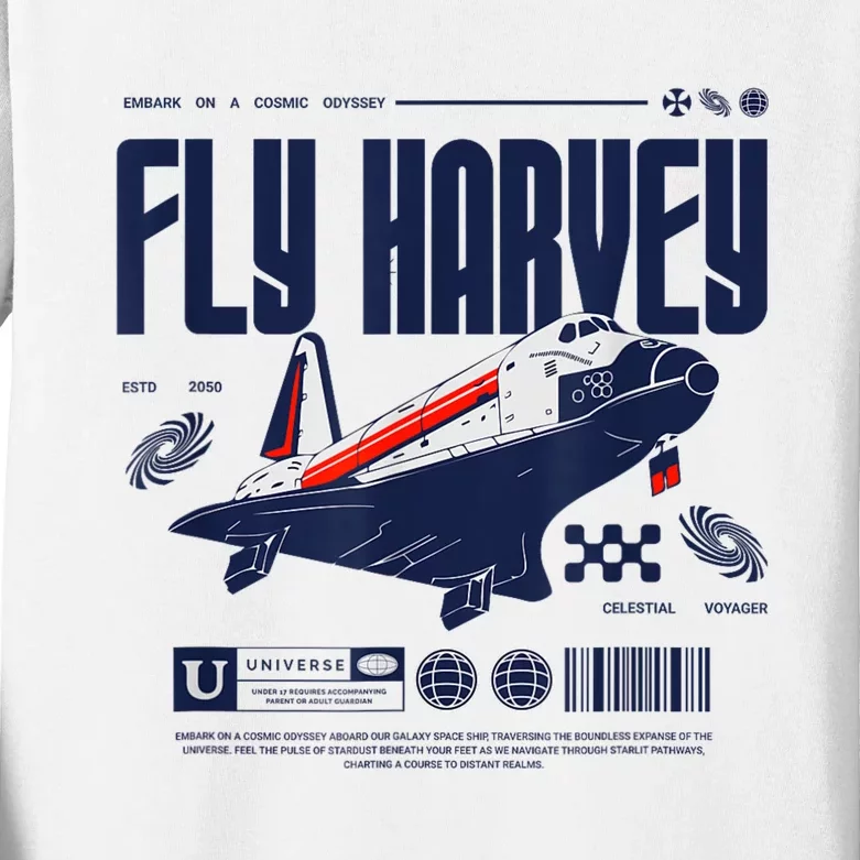 Fly Harvey Shuttle Kids Long Sleeve Shirt