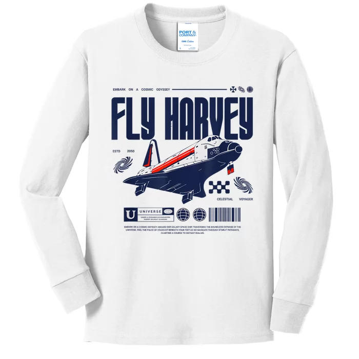 Fly Harvey Shuttle Kids Long Sleeve Shirt