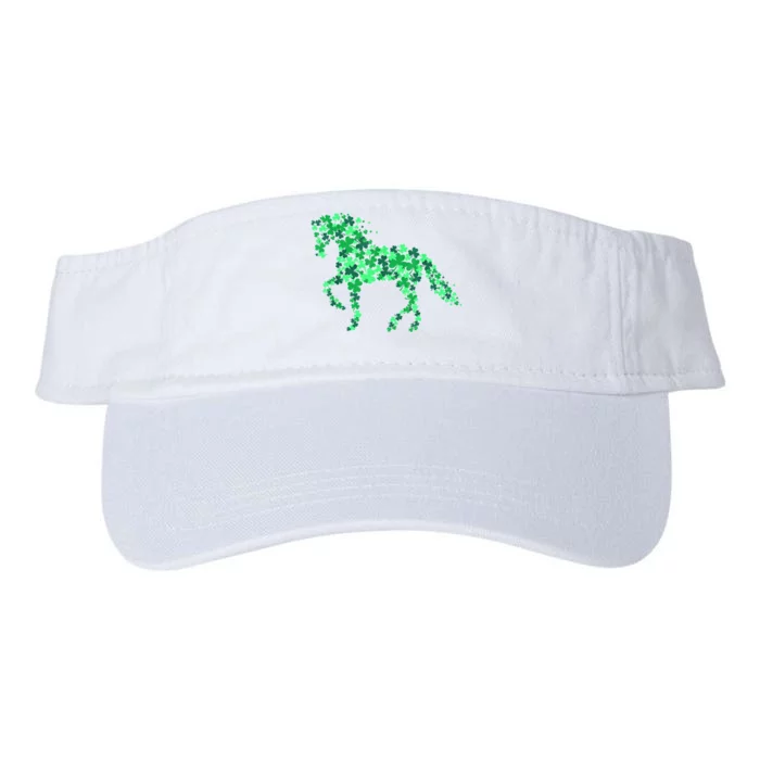 Funny Horse Shamrock For Horse Owner Riding St Patricks Day Gift Valucap Bio-Washed Visor