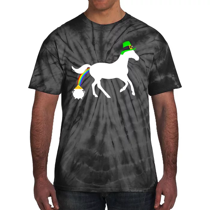 Funny Horse St PattyS Day Horse Saint PatrickS Day Cute Gift Tie-Dye T-Shirt