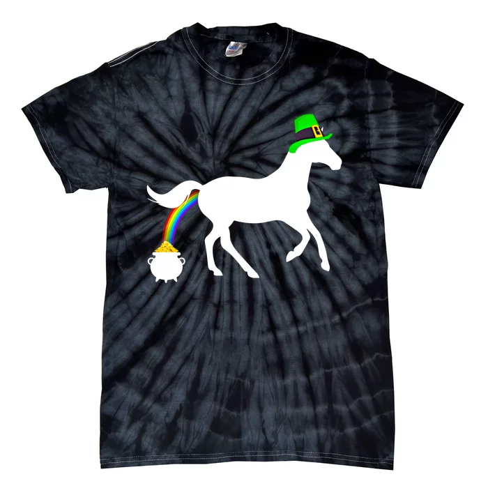 Funny Horse St PattyS Day Horse Saint PatrickS Day Cute Gift Tie-Dye T-Shirt