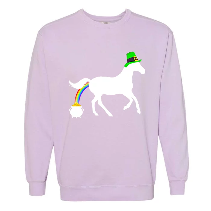 Funny Horse St PattyS Day Horse Saint PatrickS Day Cute Gift Garment-Dyed Sweatshirt