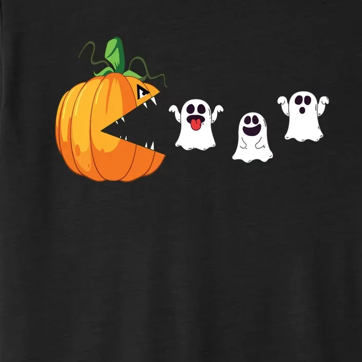 Funny Halloween Scary Pumpkin Ghosts Creepy Halloween Gamer ChromaSoft Performance T-Shirt