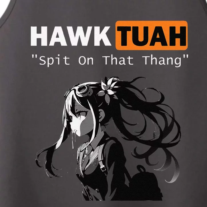 Funny Hawk Tuah Meme Anime Performance Tank