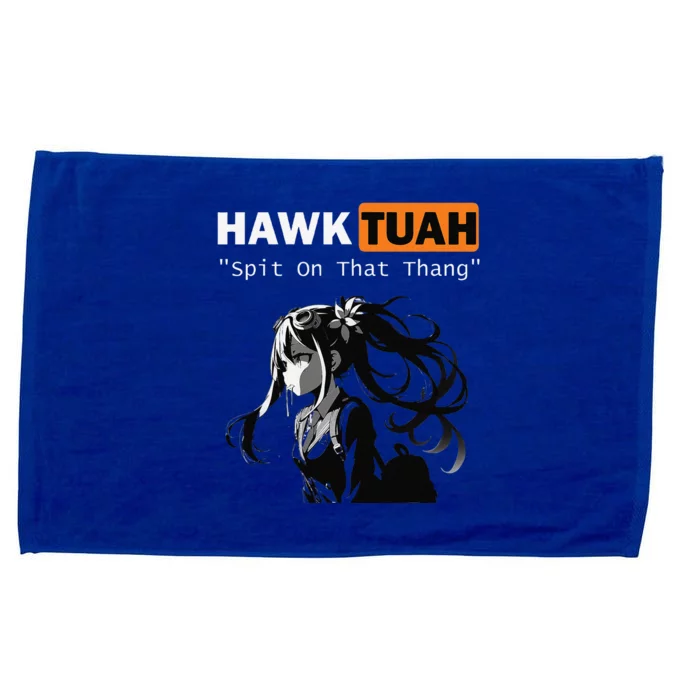 Funny Hawk Tuah Meme Anime Microfiber Hand Towel