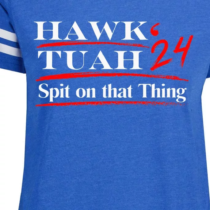 Funny Hawk Tush Spit On That Thing Girl Presidenti Enza Ladies Jersey Football T-Shirt