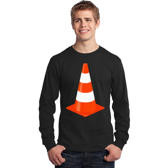 Funny Halloween Traffic Cone Parking Costume Tall Long Sleeve T-Shirt