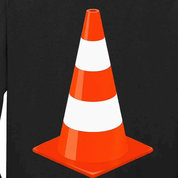 Funny Halloween Traffic Cone Parking Costume Tall Long Sleeve T-Shirt