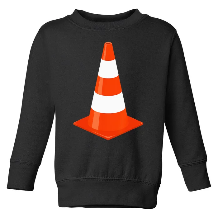 Funny Halloween Traffic Cone Parking Costume Toddler Sweatshirt