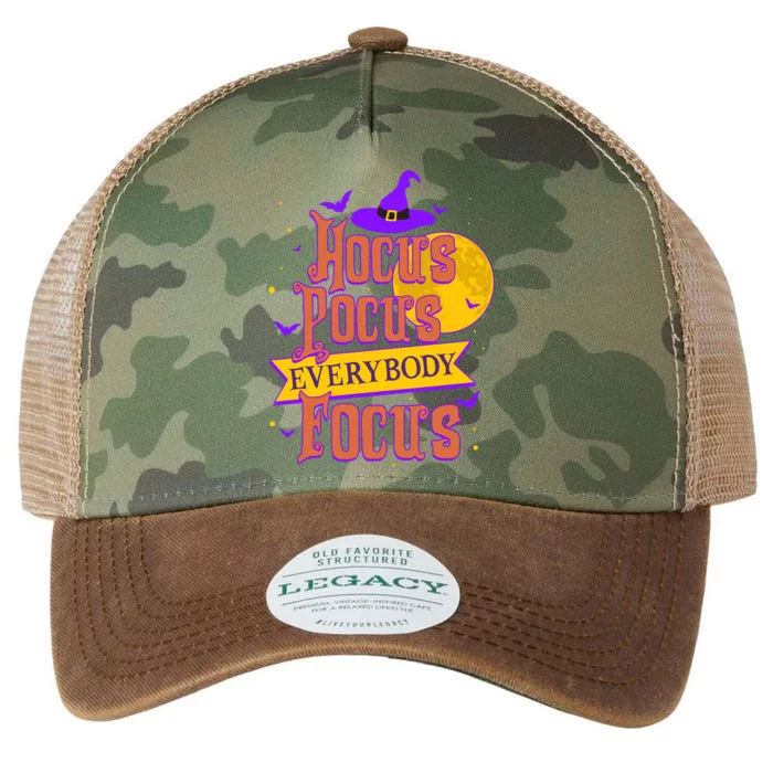 Funny Halloween Teacher Everybody Focus Legacy Tie Dye Trucker Hat