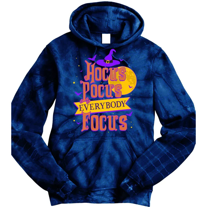 Funny Halloween Teacher Everybody Focus Tie Dye Hoodie