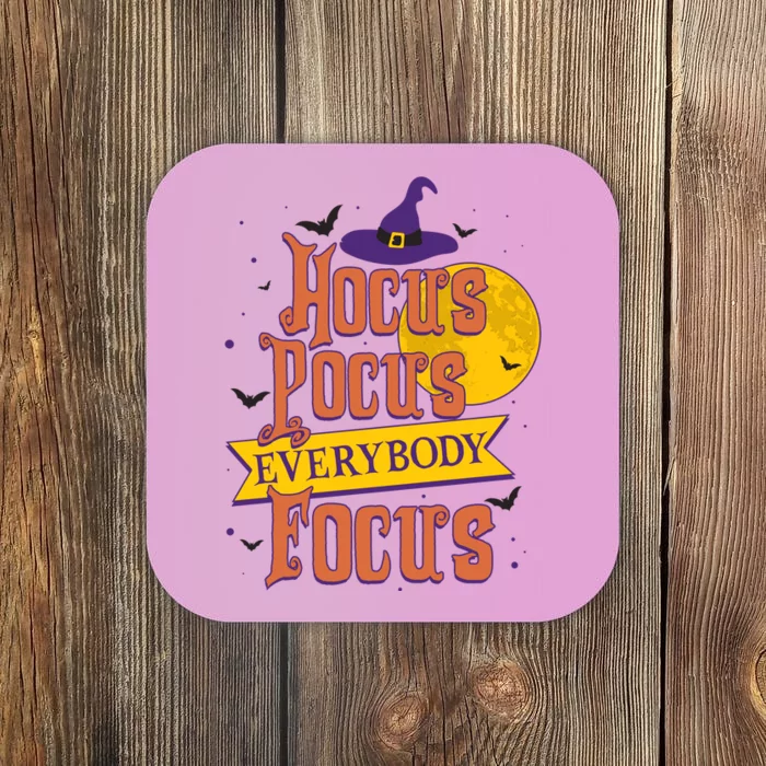 Funny Halloween Teacher Everybody Focus Coaster