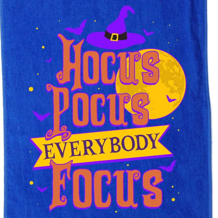 Funny Halloween Teacher Everybody Focus Platinum Collection Golf Towel