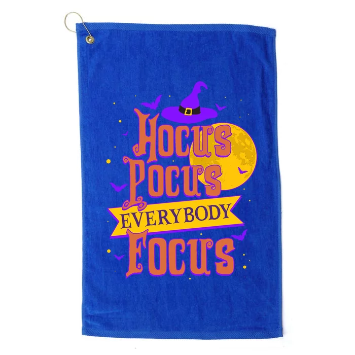 Funny Halloween Teacher Everybody Focus Platinum Collection Golf Towel