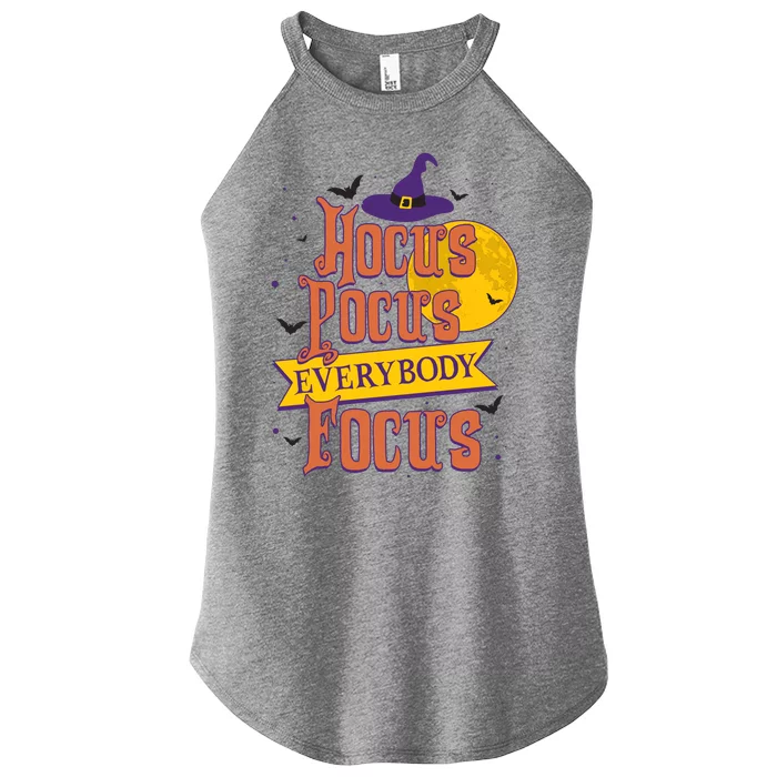 Funny Halloween Teacher Everybody Focus Women’s Perfect Tri Rocker Tank