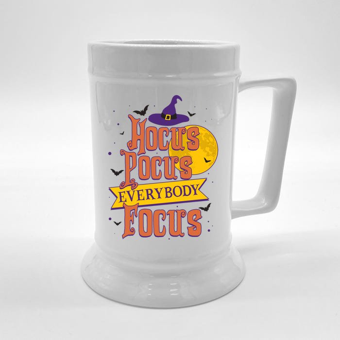 Funny Halloween Teacher Everybody Focus Front & Back Beer Stein