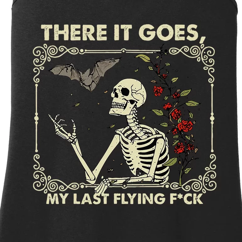 Funny Halloween There It Goes My Last Flying F Skeletons Ladies Essential Tank