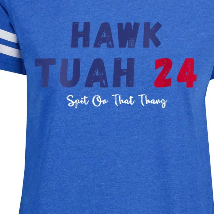 Funny Hawk Tuah 24 Spit On That Thang Enza Ladies Jersey Football T-Shirt