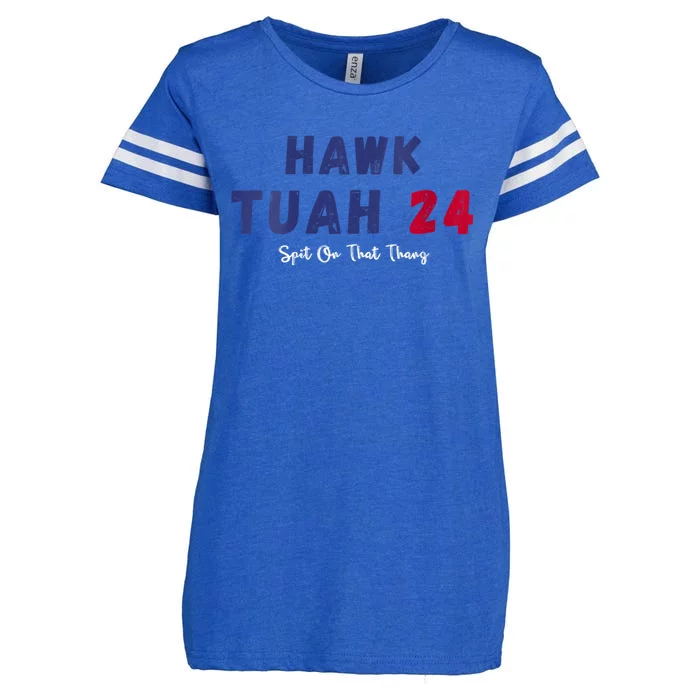 Funny Hawk Tuah 24 Spit On That Thang Enza Ladies Jersey Football T-Shirt